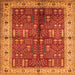 Square Oriental Orange Industrial Rug, urb2869org