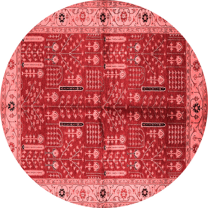 Machine Washable Oriental Red Industrial Rug, wshurb2869red