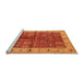 Sideview of Machine Washable Oriental Orange Industrial Area Rugs, wshurb2869org