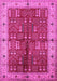 Machine Washable Oriental Pink Industrial Rug, wshurb2869pnk