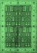 Machine Washable Oriental Emerald Green Industrial Area Rugs, wshurb2869emgrn