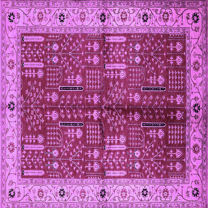 Square Machine Washable Oriental Purple Industrial Area Rugs, wshurb2869pur