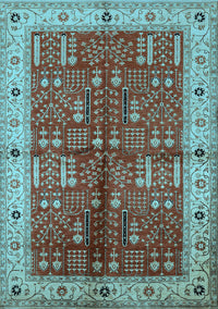 Oriental Light Blue Industrial Rug, urb2869lblu