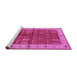 Sideview of Machine Washable Oriental Pink Industrial Rug, wshurb2869pnk