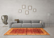 Machine Washable Oriental Orange Industrial Area Rugs in a Living Room, wshurb2869org