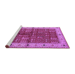 Sideview of Machine Washable Oriental Purple Industrial Area Rugs, wshurb2869pur