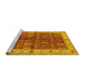 Sideview of Machine Washable Oriental Yellow Industrial Rug, wshurb2869yw