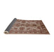 Sideview of Mid-Century Modern Camel Brown Oriental Rug, urb2870