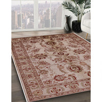 Mid-Century Modern Camel Brown Oriental Rug, urb2870