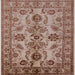 Square Mid-Century Modern Camel Brown Oriental Rug, urb2870