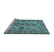 Sideview of Machine Washable Oriental Light Blue Industrial Rug, wshurb2870lblu