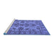 Sideview of Machine Washable Oriental Blue Industrial Rug, wshurb2870blu