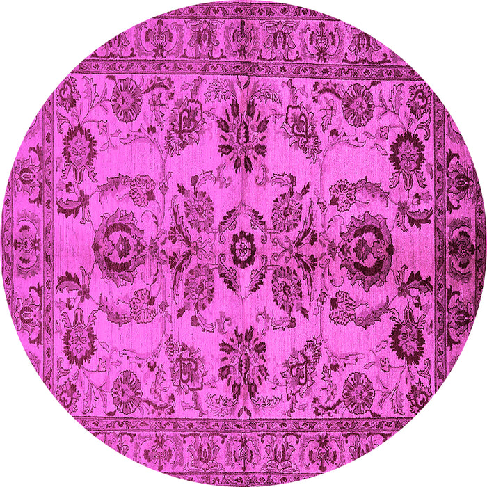 Round Oriental Pink Industrial Rug, urb2870pnk