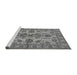 Sideview of Machine Washable Oriental Gray Industrial Rug, wshurb2870gry