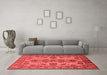 Industrial Red Washable Rugs