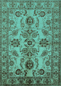 Oriental Turquoise Industrial Rug, urb2870turq