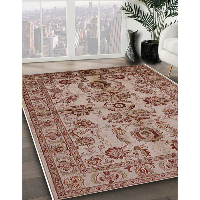 Machine Washable Industrial Modern Camel Brown Rug in a Family Room, wshurb2870