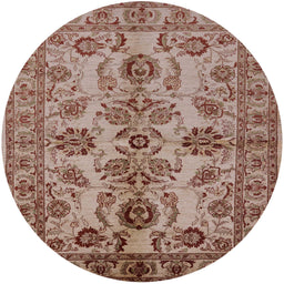 Round Machine Washable Industrial Modern Camel Brown Rug, wshurb2870