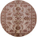 Round Machine Washable Industrial Modern Camel Brown Rug, wshurb2870