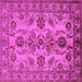 Square Machine Washable Oriental Pink Industrial Rug, wshurb2870pnk