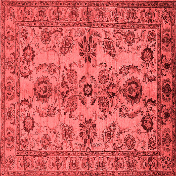 Machine Washable Oriental Red Industrial Rug, wshurb2870red