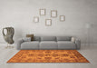 Machine Washable Oriental Orange Industrial Area Rugs in a Living Room, wshurb2870org