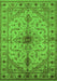 Machine Washable Oriental Green Industrial Area Rugs, wshurb2871grn