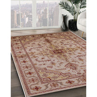 Mid-Century Modern Chestnut Red Oriental Rug, urb2871