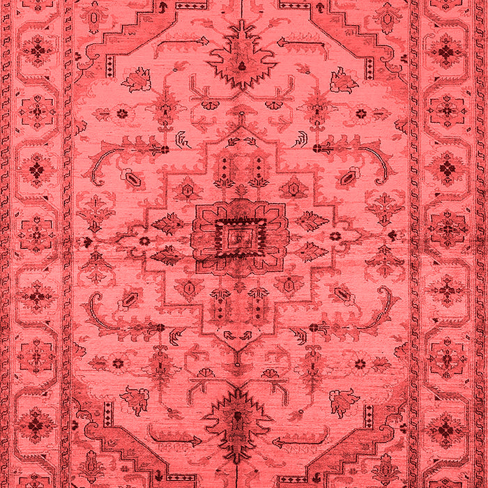 Machine Washable Oriental Red Industrial Rug, wshurb2871red