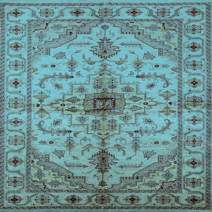 Square Oriental Light Blue Industrial Rug, urb2871lblu
