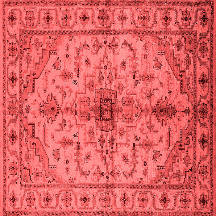 Machine Washable Oriental Red Industrial Rug, wshurb2871red