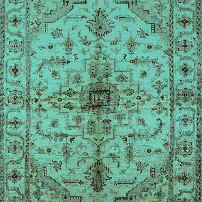 Oriental Turquoise Industrial Rug, urb2871turq