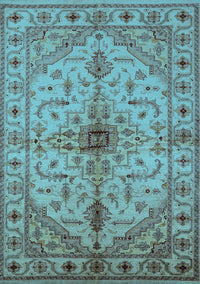 Oriental Light Blue Industrial Rug, urb2871lblu