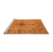 Sideview of Machine Washable Oriental Orange Industrial Area Rugs, wshurb2871org