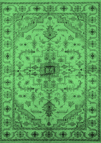 Oriental Emerald Green Industrial Rug, urb2871emgrn