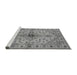 Sideview of Machine Washable Oriental Gray Industrial Rug, wshurb2871gry