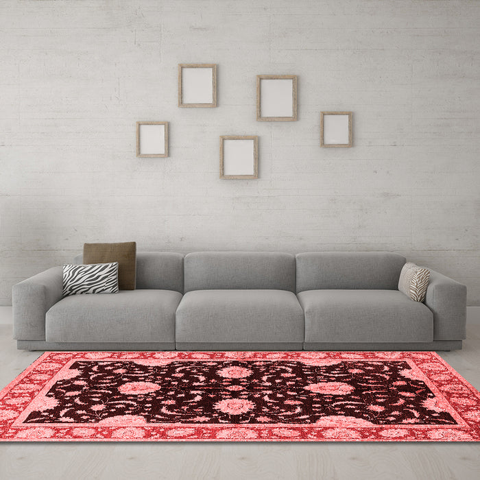 Industrial Red Washable Rugs