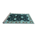 Sideview of Machine Washable Oriental Light Blue Industrial Rug, wshurb2872lblu