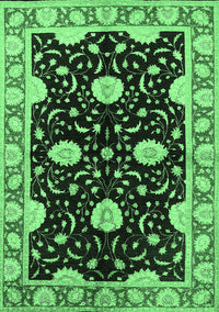 Oriental Emerald Green Industrial Rug, urb2872emgrn