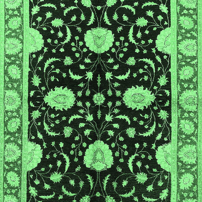 Oriental Emerald Green Industrial Rug, urb2872emgrn