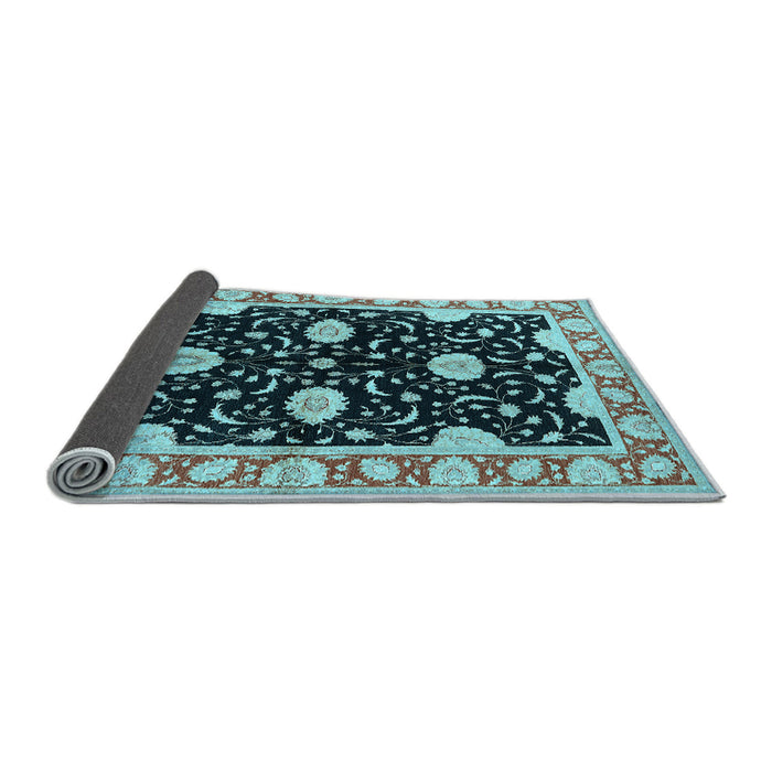 Sideview of Oriental Light Blue Industrial Rug, urb2872lblu