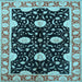 Square Oriental Light Blue Industrial Rug, urb2872lblu