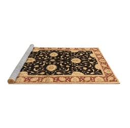 Sideview of Machine Washable Oriental Brown Industrial Rug, wshurb2872brn