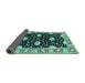 Sideview of Oriental Turquoise Industrial Rug, urb2872turq