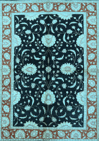 Oriental Light Blue Industrial Rug, urb2872lblu