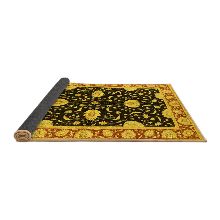 Sideview of Oriental Yellow Industrial Rug, urb2872yw