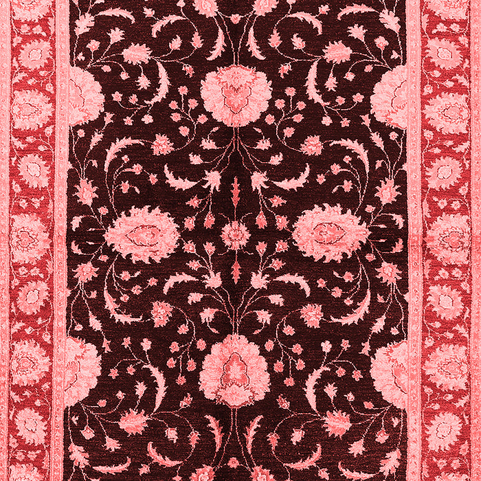 Machine Washable Oriental Red Industrial Rug, wshurb2872red