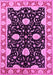 Machine Washable Oriental Pink Industrial Rug, wshurb2872pnk