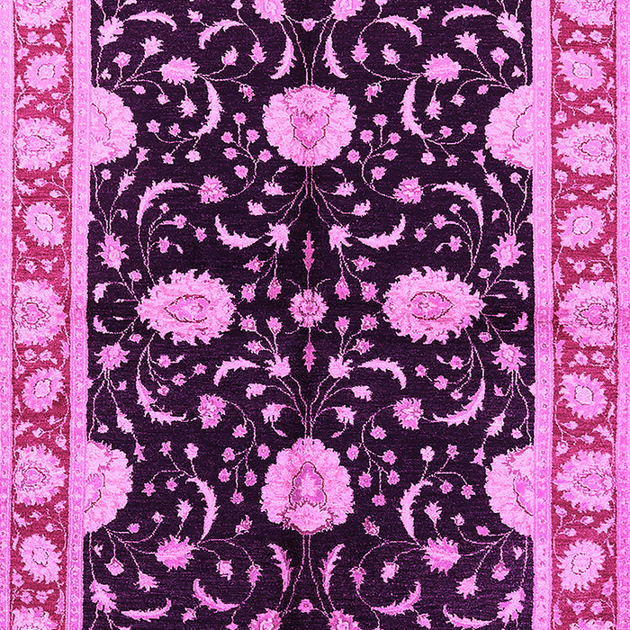 Machine Washable Oriental Pink Industrial Rug, wshurb2872pnk