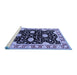 Sideview of Machine Washable Oriental Blue Industrial Rug, wshurb2872blu